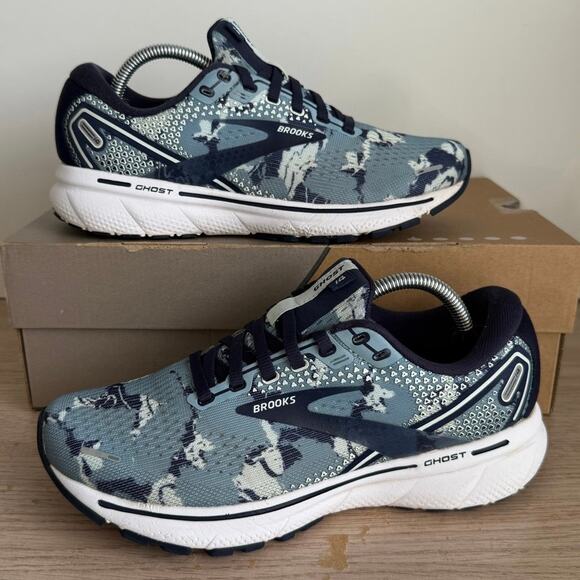 Brooks Ghost 14 Camo Pack Navy Blue Women Running Sneakers- SZ 7